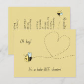 Baby Bee Boy Shower Kaart (Voorkant / Achterkant)
