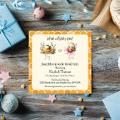 Baby Bee Gender Reveal Pink Blue Invitation Kaart