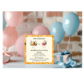 Baby Bee Gender Reveal Pink Blue Invitation Kaart