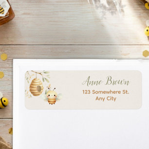 Baby Bee Hij of Zij Geslacht Reveal Retourmail Etiket