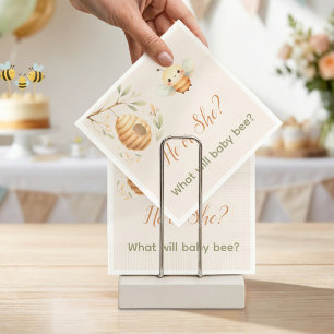 Baby Bee Hij of Zij Wat wordt Baby Bee Tafel Servet