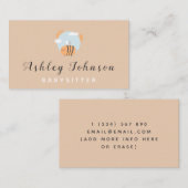 Baby Bee Illustration Babysitter Kinderopvang Them Visitekaartje (Voorkant / Achterkant)