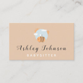 Baby Bee Illustration Babysitter Kinderopvang Them Visitekaartje