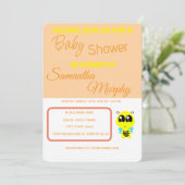 Baby Bee | Invitación de Baby Shower Kaart (Staand voorkant)
