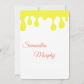 Baby Bee | Invitación de Baby Shower Kaart (Achterkant)