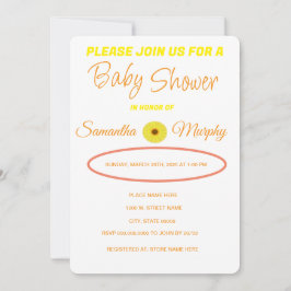 Baby Bee | Invitación de Baby Shower Kaart
