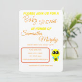 Baby Bee | Invitación de Baby Shower Kaart (Staand voorkant)
