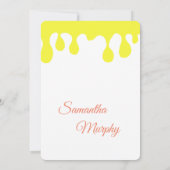 Baby Bee | Invitación de Baby Shower Kaart (Achterkant)