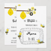 *~* Baby Bee MAMA TO BEE Baby shower Invitation Kaart (Voorkant / Achterkant)