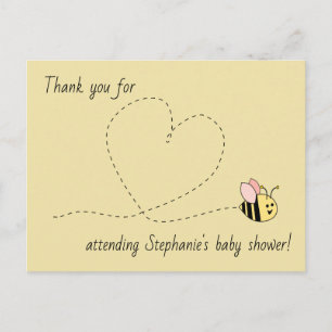Baby Bee Meisje Dank u Briefkaart