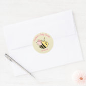 Baby Bee Meisje Dank u Ronde Sticker (Envelop)