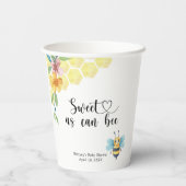 Baby Bee - zo zoet als kan zijn Papieren Bekers (Achterkant)