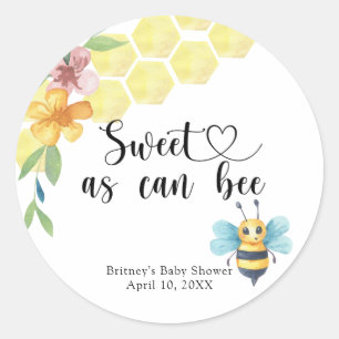 Baby Bee - zoet als een bij kan zijn Ronde Sticker