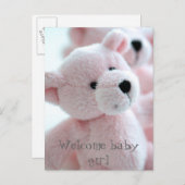 Baby Beer Aankondigingskaart (Voorkant / Achterkant)