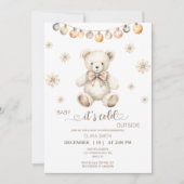 Baby beer Baby Het is koud buiten baby shower Kaart (Voorkant)