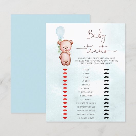 Baby beer Baby shower (Voorkant / Achterkant)