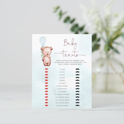 Baby beer Baby shower (Staand voorkant)