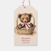 Baby Beer Baby shower Dank u Beary Veel Cadeaulabel (Achterkant)