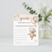 Baby Beer Baby shower raad de Baby Food Kaart (Staand voorkant)