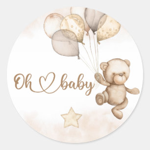 Baby Beer Baby shower Ronde Sticker