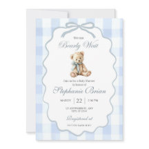 Baby Beer Baby Shower Uitnodiging Bewerkbaar Bleek