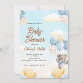Baby Beer Ballon Baby shower Uitnodiging (Voorkant)