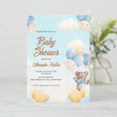 Baby Beer Ballon Baby shower Uitnodiging (Staand voorkant)