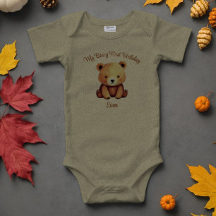 Baby Beer Beary 1e verjaardag Schattigee Waterverf