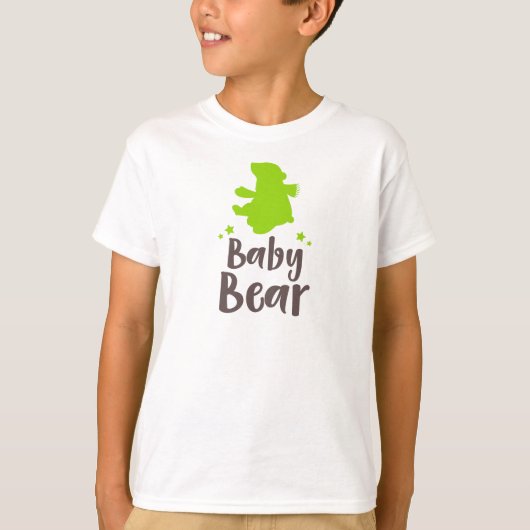 Baby Beer, Beer Cub, Stenen Beer - Groen T-shirt (Voorkant)