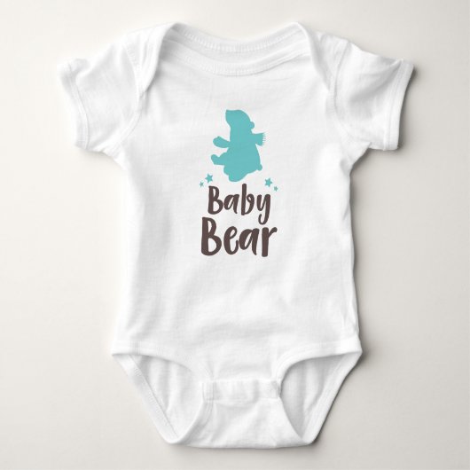 Baby Beer, Beer krabben, Beer, klein Beer - blauw Romper (Voorkant)