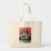 Baby Beer Benny - letter B -  Teddy Bear Grote Tote Bag (Voorkant)