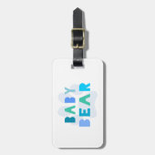 Baby beer - blauw bagagelabel (Voorkant verticaal)