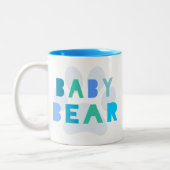Baby beer - blauw tweekleurige koffiemok (Links)