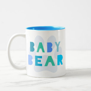 Baby beer - blauw tweekleurige koffiemok