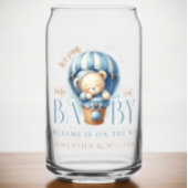 Baby Beer Blauwe Hete Luchtballon Ride Blikvorm Glas