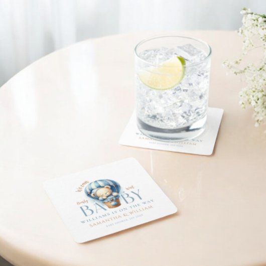 Baby Beer Blue Balloon Ride Kartonnen Onderzetters