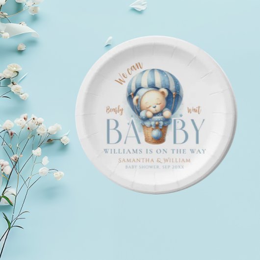Baby Beer Blue Balloon Ride Papieren Bordje