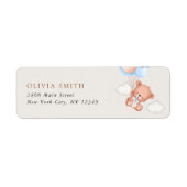 Baby Beer, Blue Balloons, eerste verjaardag Etiket (Voorkant)