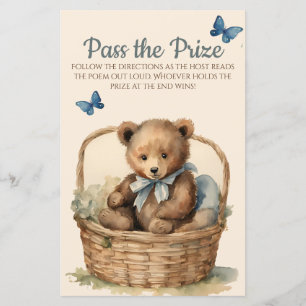 Baby Beer Boy Baby shower Pass the Prize Game