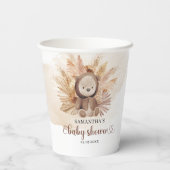 Baby beer bruin sweatshirt pampas baby shower papieren bekers (Achterkant)