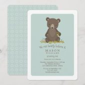 Baby Beer Cub Animal Theme Verjaardagsfeest Kaart (Voorkant / Achterkant)