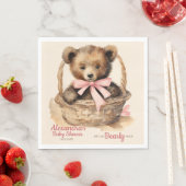 Baby Beer Cub Meisjes Baby shower Servet (Insitu)