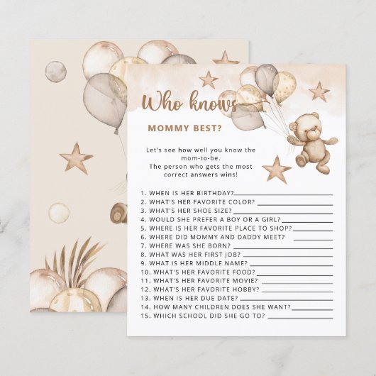 Baby beer die de beste baby shower van mama kent (Voorkant / Achterkant)