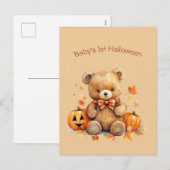 Baby Beer eerste Halloween groet Feestdagenkaart (Voorkant / Achterkant)