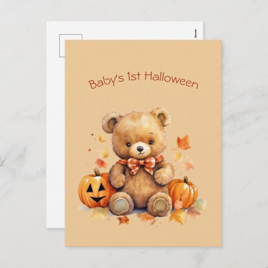 Baby Beer eerste Halloween groet Feestdagenkaart (Voorkant / Achterkant)