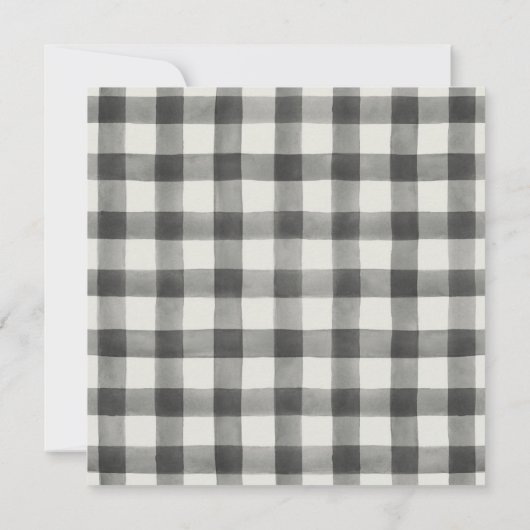 Baby Beer Evergreen Buffalo Plaid Kaart (Achterkant)