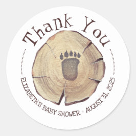 Baby Beer Foot Print Baby shower Dank u Ronde Sticker