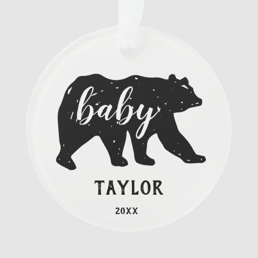 Baby Beer Forest Animal Holiday Ornamenten (voorkant)