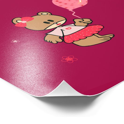 Baby beer foto afdruk (Hoek)