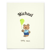 Baby beer foto afdruk (Voorkant)